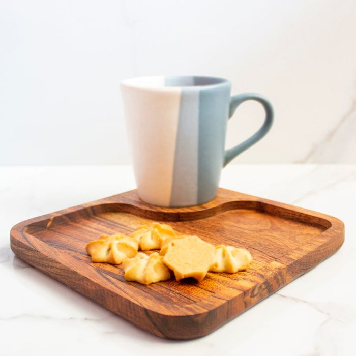 Wooden Coffee Cookie Platter