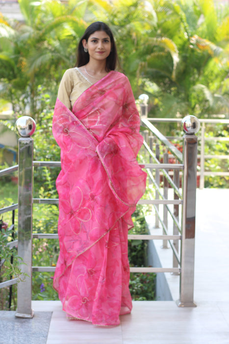 Rose Garden (Printed Organza Saree)