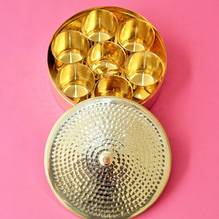 Brass Masala Daani / Spice Box