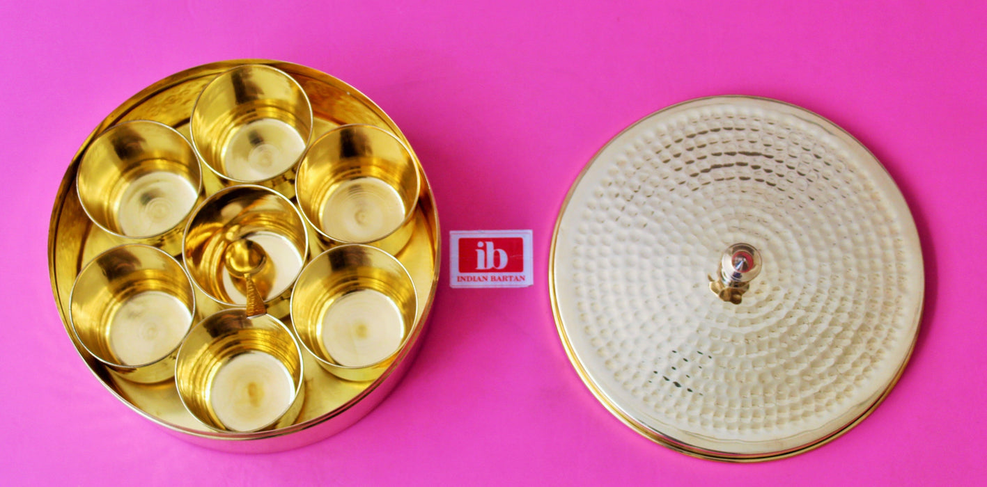 Brass Masala Daani / Spice Box