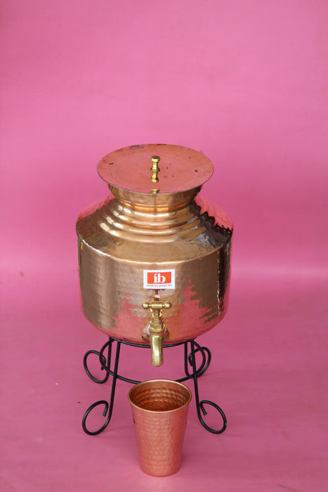 Copper Water Dispenser With Glass