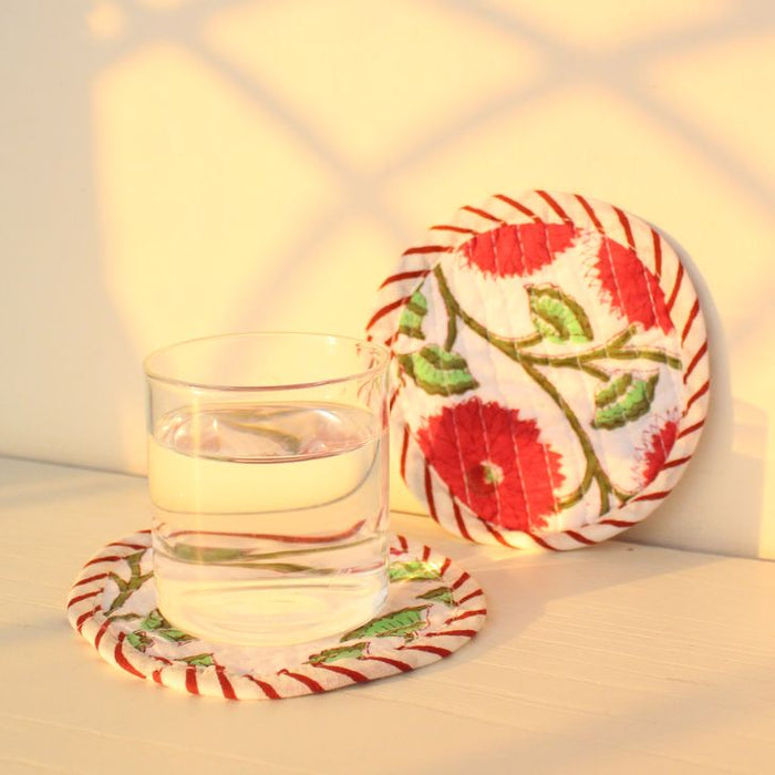 Daisy Fabric Coasters  ( Set of 2 )