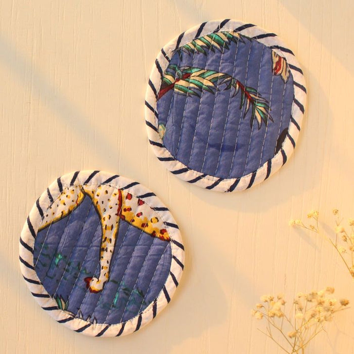 Forest Fabric Coasters  ( Set of 2 )