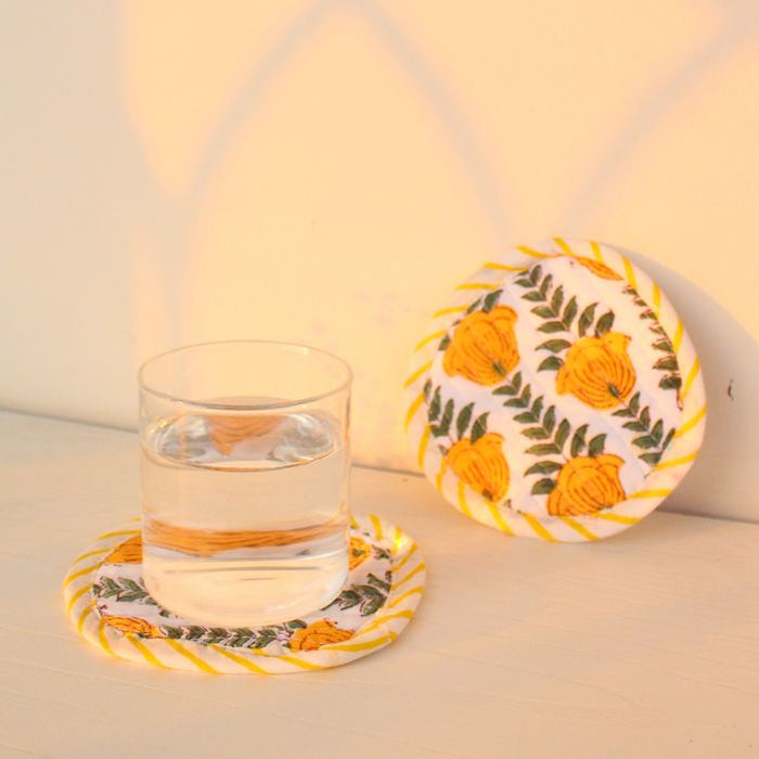 Daffodil Fabric Coasters  ( Set of 2 )