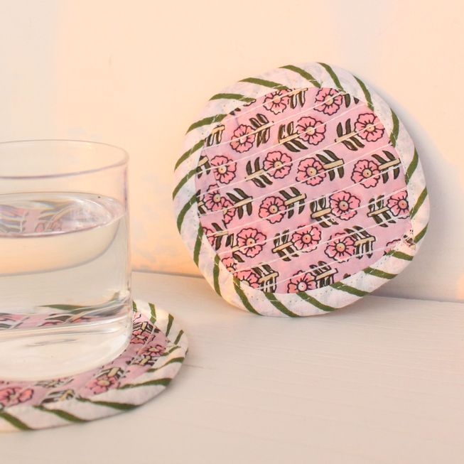 Flora Fabric Coasters  ( Set of 2 )