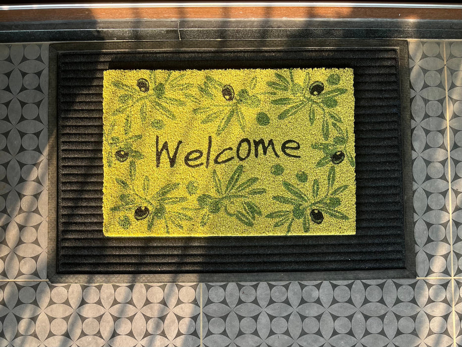 Olive Welcome Coir Mat