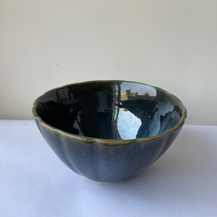 Ceramic Deep Green Serving Bowl