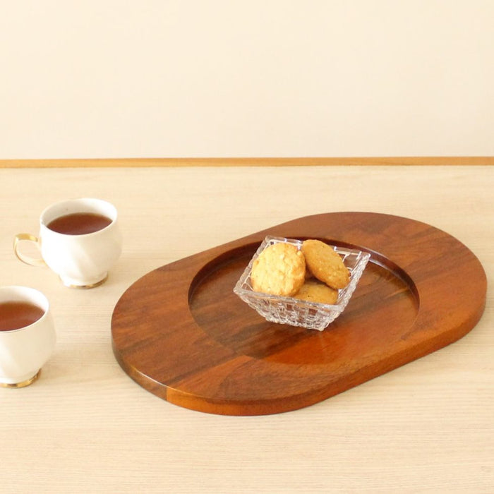 Wooden Oval Ellipse Serving Tray