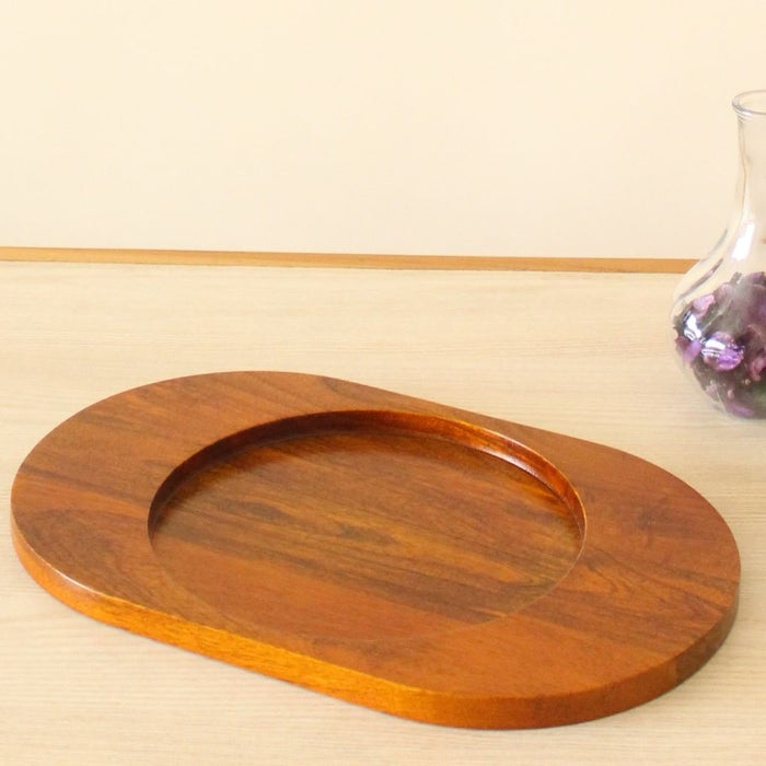 Wooden Oval Ellipse Serving Tray