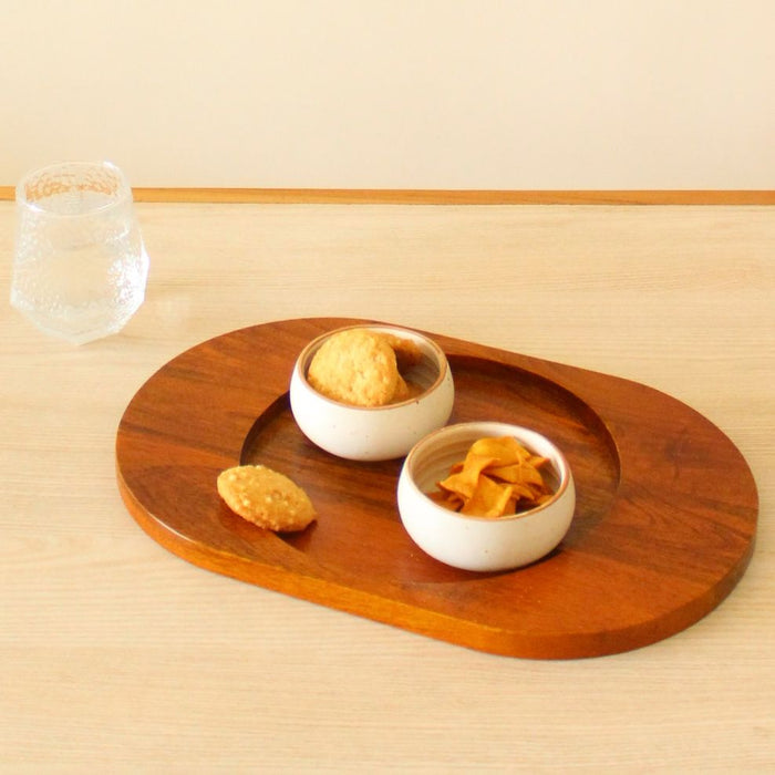 Wooden Oval Ellipse Serving Tray