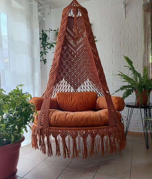 Macrame swing- Rusty buddy - Single seater- 30 Inches