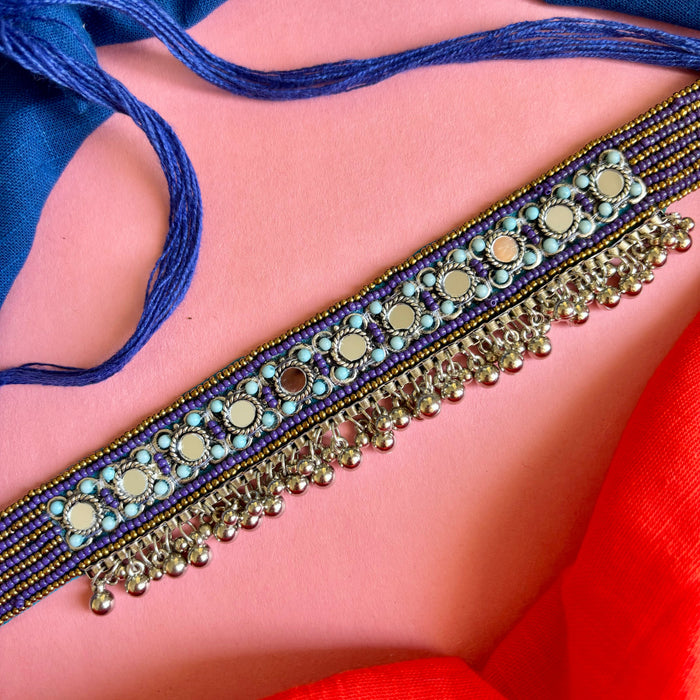 Mumtaaz Blue Choker