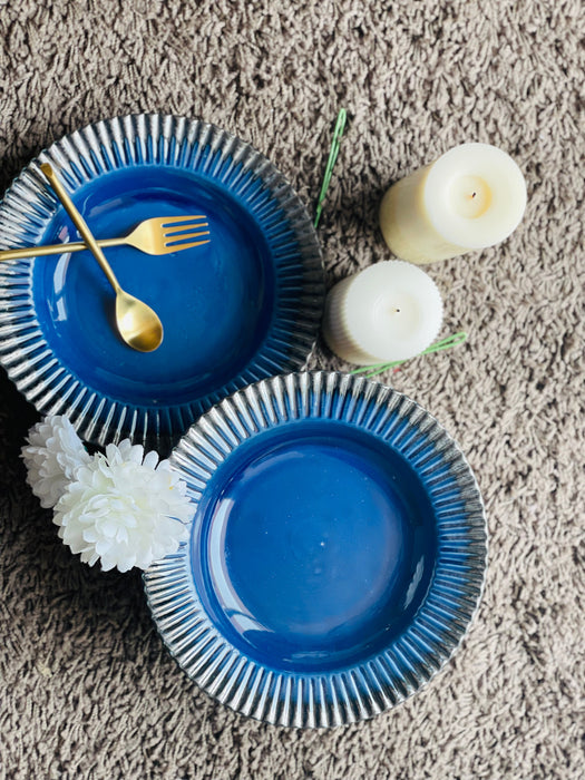 Ceramic Bleu Pasta Plate