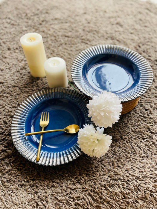 Ceramic Bleu Pasta Plate