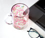 Pink Magnolias Glass Mug - Strokes by Namrata Mehta