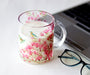 Pink Magnolias Glass Mug - Strokes by Namrata Mehta