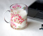 Pink Magnolias Glass Mug - Strokes by Namrata Mehta