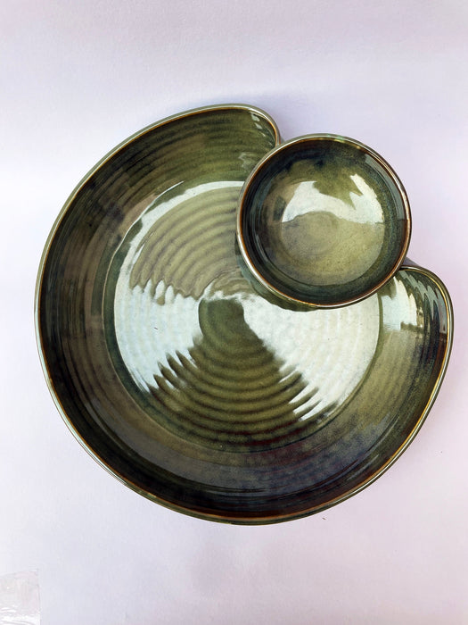 Ceramic Olivia Chip Dip Platter