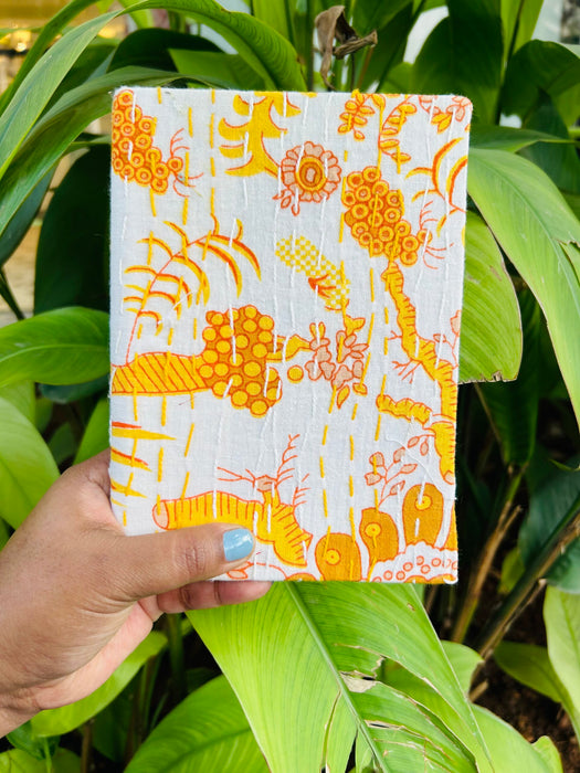 SAFFRON HANDLOOM FABRIC JOURNAL (hardbound)