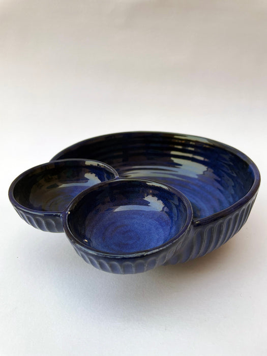 Ceramic Double Dip Serving Bowl