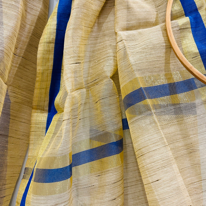 INDIGO BORDER GHICHA DUPATTA