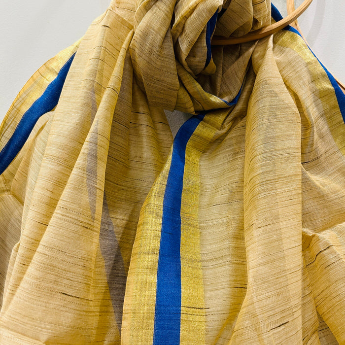 INDIGO BORDER GHICHA DUPATTA