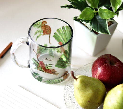 Leopard Print Glass Mug - Strokes by Namrata Mehta