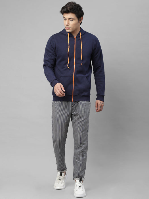 Front Zip With Hooded  Neck Fleece Jacket