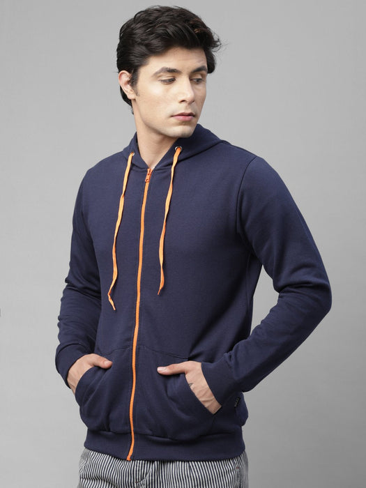 Front Zip With Hooded  Neck Fleece Jacket