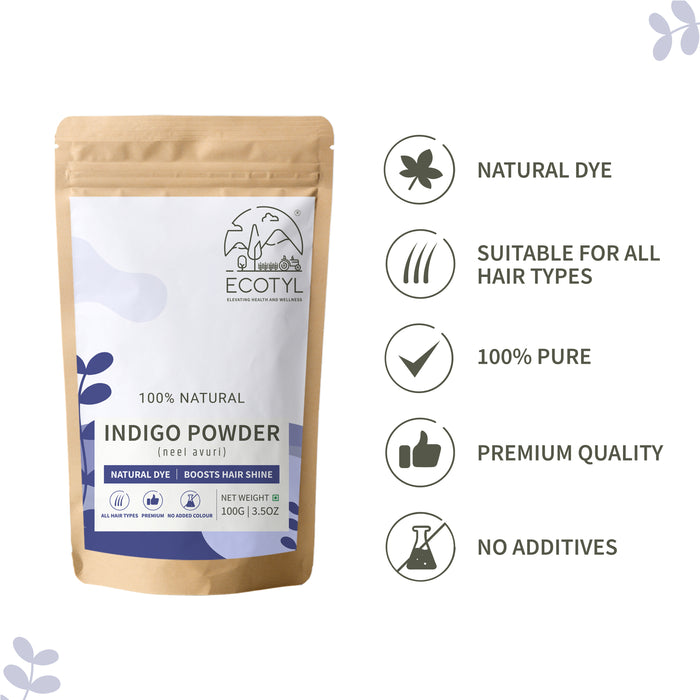 Indigo Powder | Neel Avuri | Natural Hair Dye | Hair Conditioning | 100G