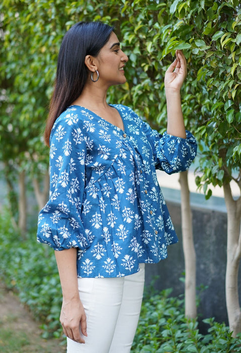 Tulip Tales Top (Royal Blue)