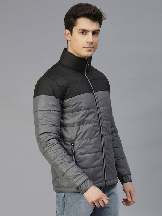 Colorblock Full Sleeves Puffer Jacket