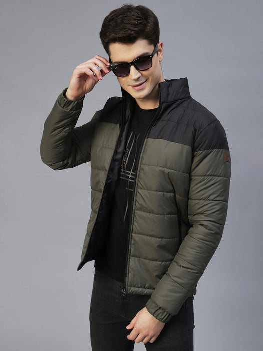 Colorblock Full Sleeves Puffer Jacket