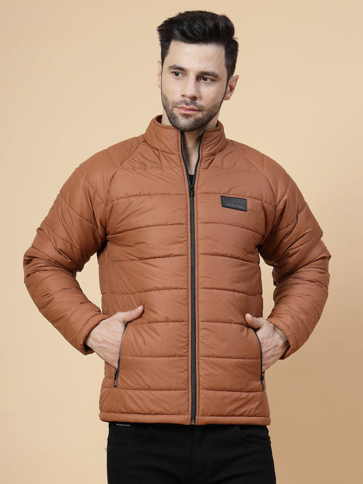 Men Solid Puffer Jacket