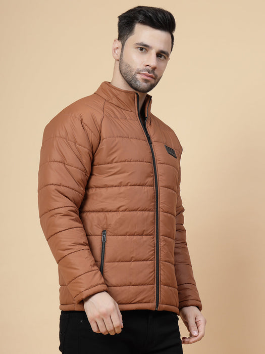 Men Solid Puffer Jacket