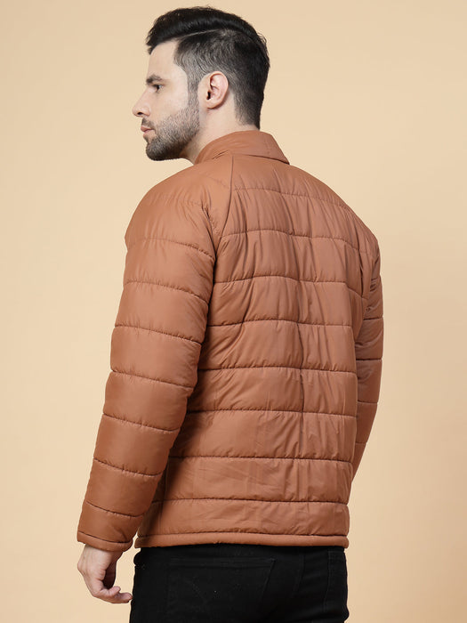 Men Solid Puffer Jacket