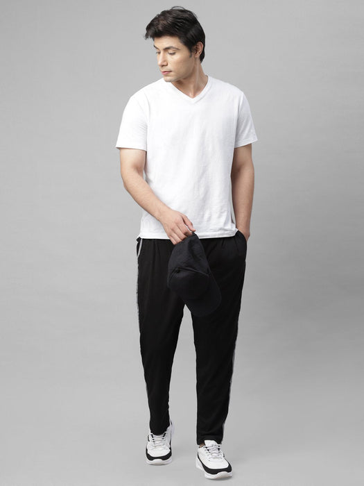 Black With Side Tape Detailing Cotton Jogger