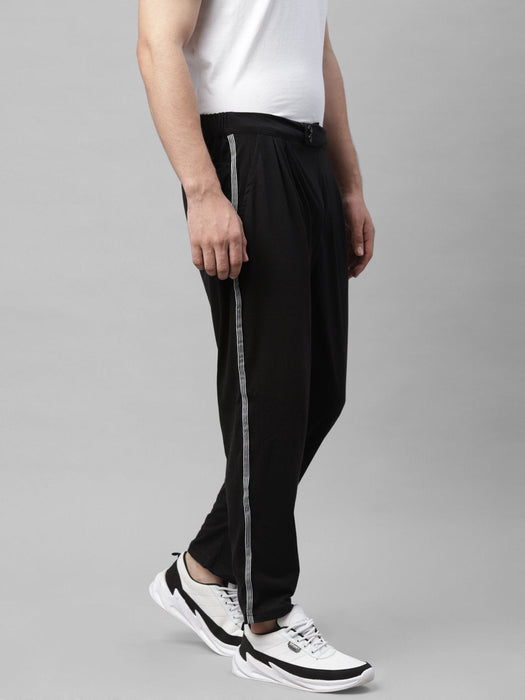 Black With Side Tape Detailing Cotton Jogger