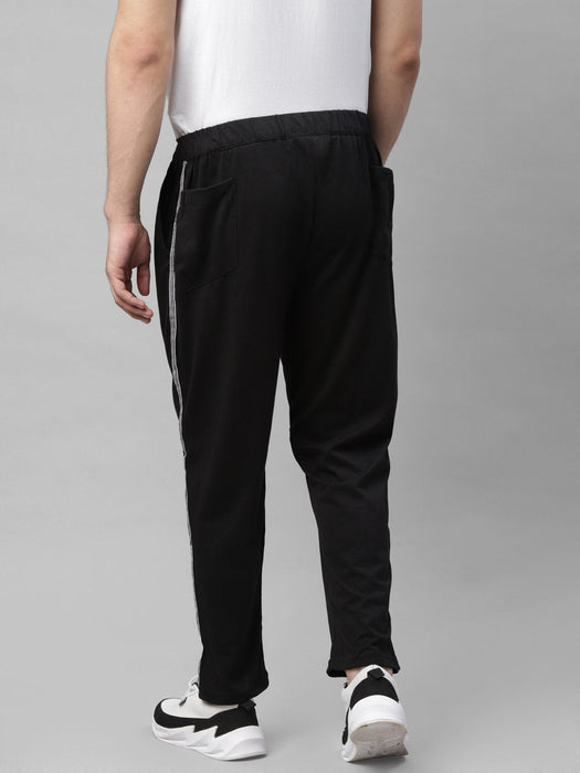 Black With Side Tape Detailing Cotton Jogger