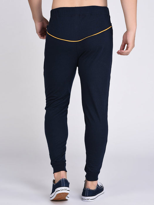 Navy Contrast Mustard Detail Jogger-Full