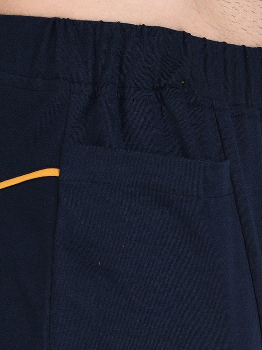 Navy Contrast Mustard Detail Jogger-Full