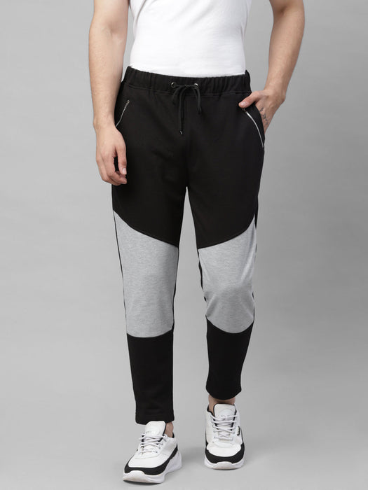 Cut & Sew With Zip Detail Pocket Terry Jogger