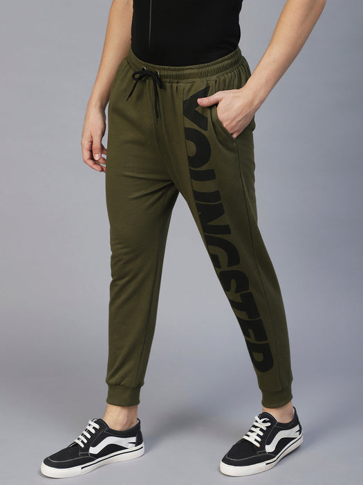 Charcoal One Side Printed Jogger