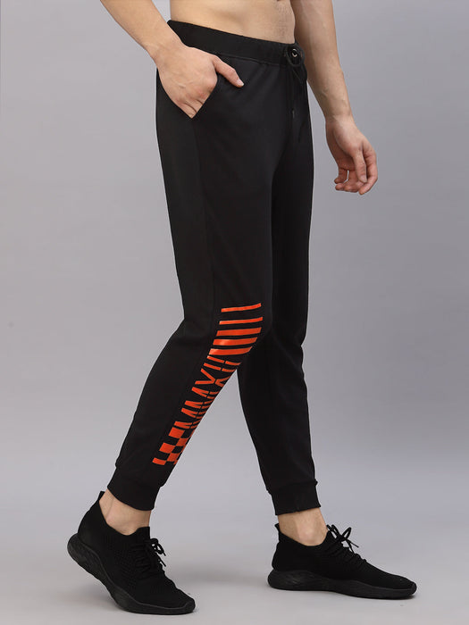 Black Printed Terry Jogger