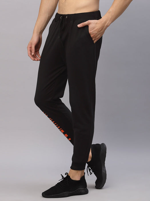 Black Printed Terry Jogger