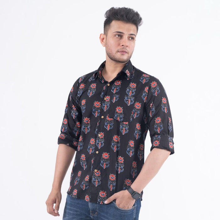 Black Jaal Printed Casual Shirt