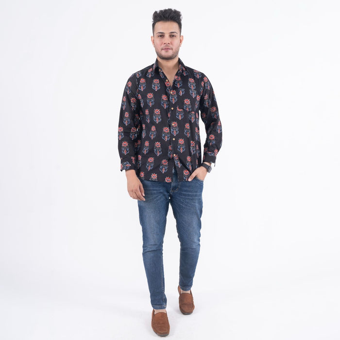 Black Jaal Printed Casual Shirt