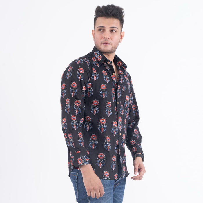 Black Jaal Printed Casual Shirt