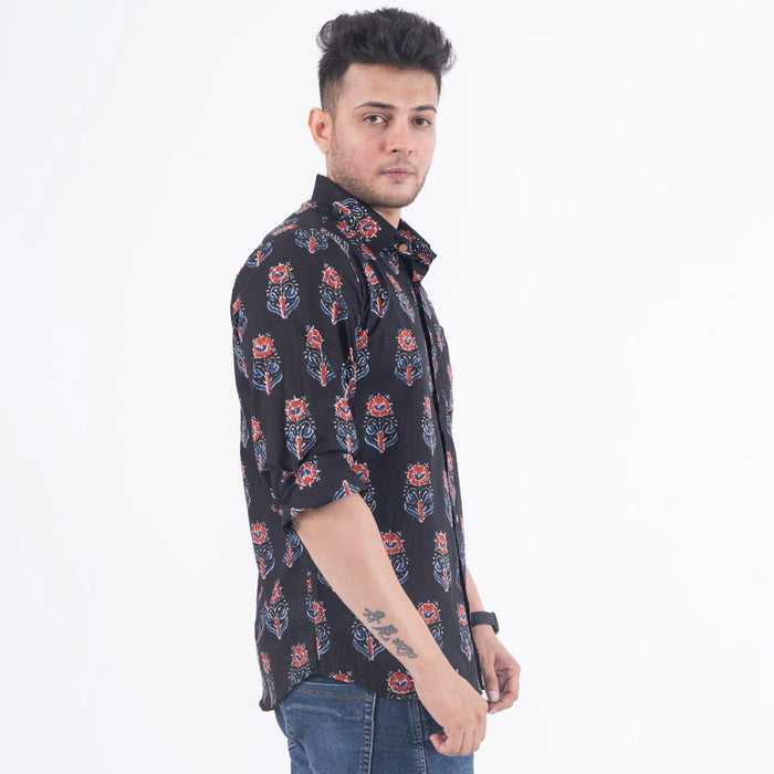 Black Jaal Printed Casual Shirt