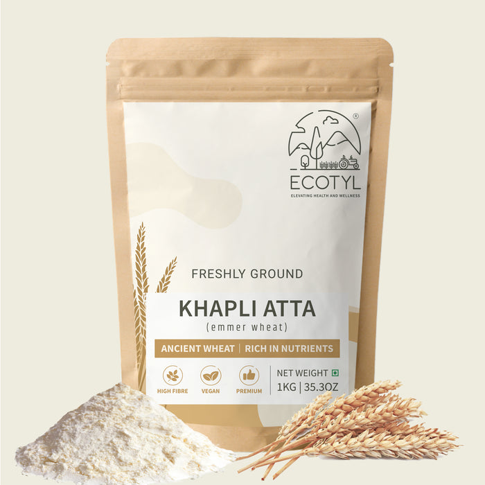 Khapli Atta | Emmer Wheat | Low Gluten | 1Kg